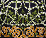 Celtic Yin Yang Tab Top Curtain Drape Panel Cotton 44" x 88" Green