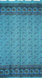 Paisley Elephants Tab Top Curtian Drape Panel Cotton 44" x 86" Turquoise
