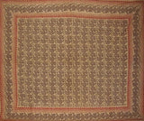 Paisley Block Print Reversible Duvet Cover Cotton  92" x 88" Fits Full-Queen