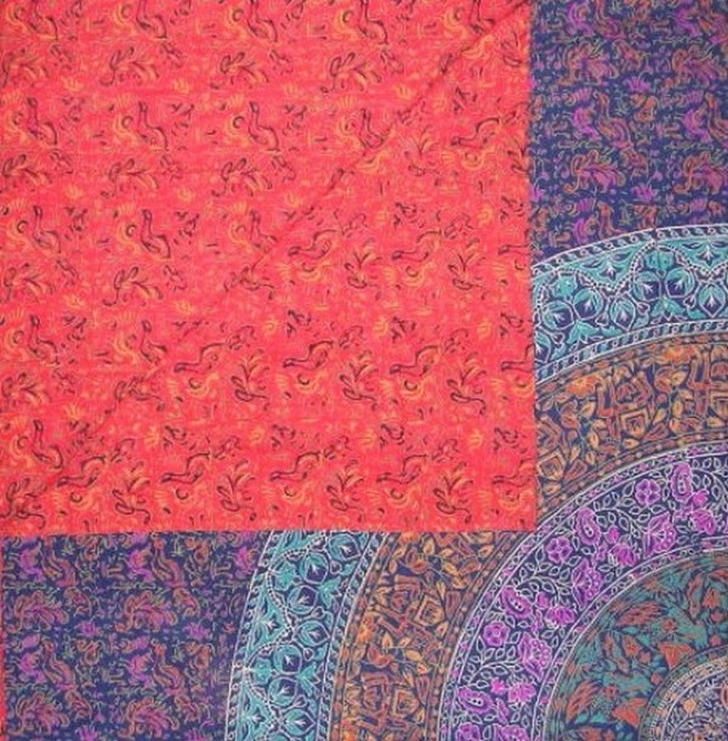 Sanganeer Block Print Reversible Duvet Cover Cotton 92" x 88" Fits Full-Queen