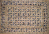 Veggie Dye Block Print Cotton Tablecloth 90" x 60" Blue