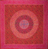 Sanganeer Block Print Square Cotton tablecloth 60" x 60" Red