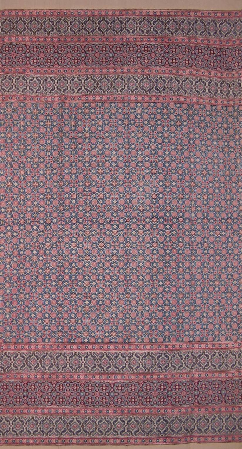 Moroccan Foulard Print Curtain Drape Panel Cotton 46" x 82" Salmon Pink