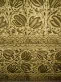 Veggie Dye Block Print Curtain Drape Panel Cotton 46" x 84" Olive Green