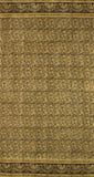 Veggie Dye Block Print Curtain Drape Panel Cotton 46" x 84" Olive Green