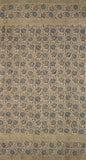 Veggie Dye Block Print Curtain Drape Panel Cotton 46" x 84" Blue