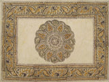 Veggie Dye Block Print Cotton Table Placemat 19" x 13" Olive