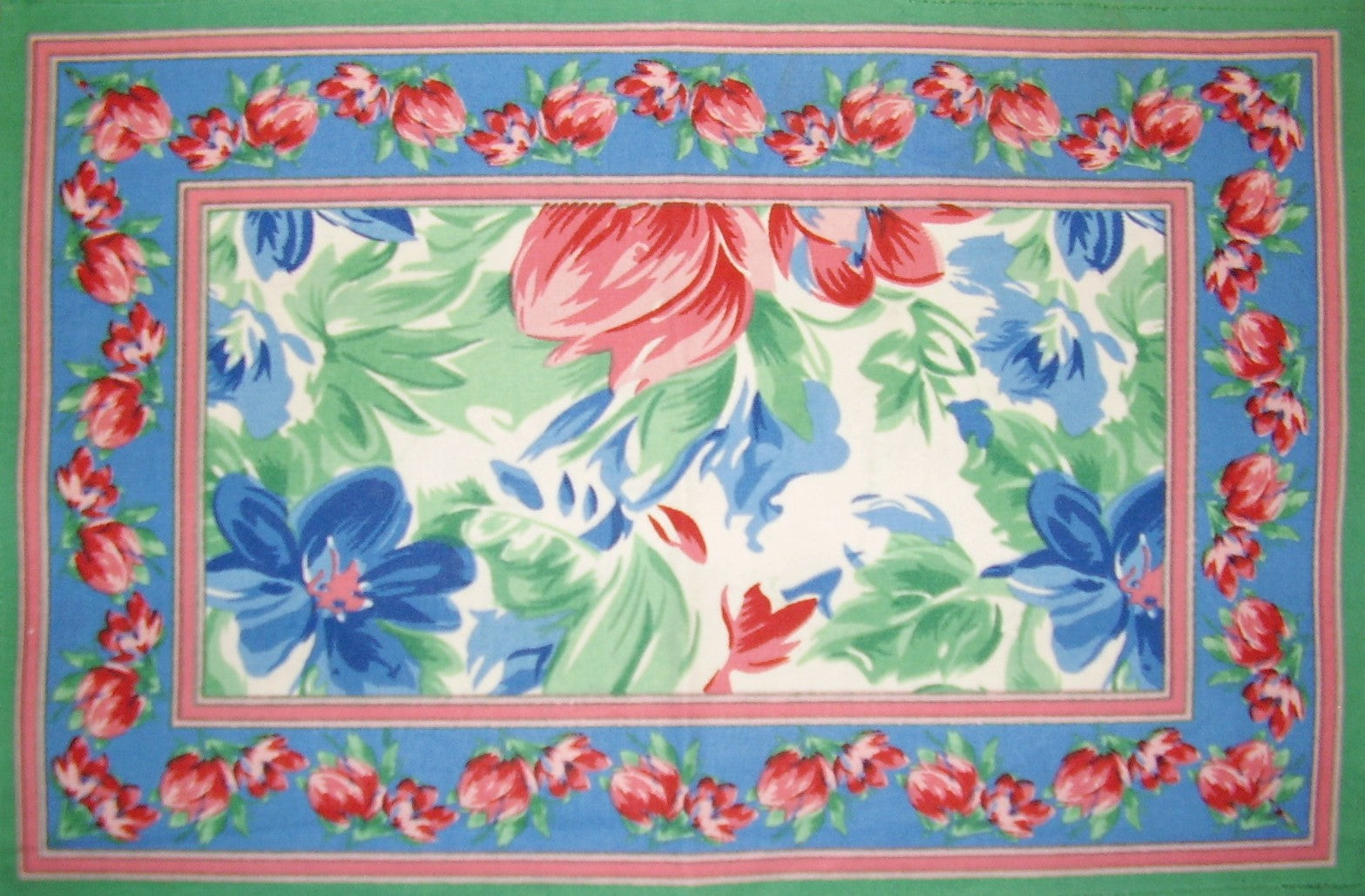 Floral Brush Cotton Table Placemat 19" x 13" Multi Color