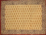 Bagru Block Print Cotton Table Placemat 19" x 13" Barley