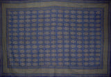 Kensington Block Print Tapestry Cotton Spread 104" x 70" Twin Blue