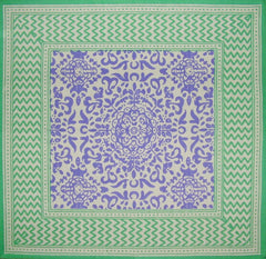 Moroccan Print Cotton Napkin 17" x 17" Lavender & Seafoam