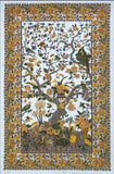 Tree of Life Tapestry Cotton Bedspread 106" x 88" Full-Queen Brown/Grey