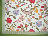 Floral Berry Cotton Tablecloth 90" x 60" Multi Color