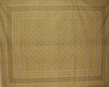 Moroccan Foulard Tapestry Cotton Bedspread 108" x 88" Full-Queen Yellow