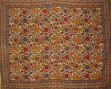 Sunflower Print Tapestry Cotton Bedspread 108" x 88" Full-Queen Yellow