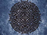 Celtic Tapestry Cotton Bedspread 104" x 88" Full Blue