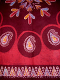 Batik Tapestry Cotton Spread 106" x 70" Twin Red