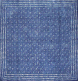 Dabu Indian Tapestry Cotton Bedspread 108" x 108" Queen-King Blue