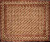 Block Print Indian Tapestry Cotton Spread 108" x 88" Full/Queen