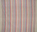 Heavy Cotton Ribbed Bedspread  98" x 88" Full Red & Blue on Beige