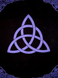 Celtic Trinity Knot Tapestry Heavy Cotton Spread 96" x 86" Purple