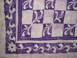 Patchwork Batik Tapestry Cotton Spread 108" x 88" Full-Queen Purple