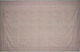 Floral Block Print Tapestry Cotton Bedspread 106" x 70" Twin Orange