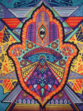 3-D Geometric Hamsa Tapestry Cotton Wall Hanging 90" x 60"