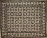 Moroccan Block Print Indian Tapestry Cotton Bedspread 108" x 88" Full-Queen