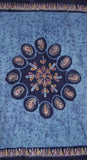 Batik Curtain Drape Panel Cotton 46" x 88" Blue