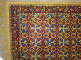 Handblockdruck Veggie Dye Baumwollteppichmatte Eriwan 2' x 3'