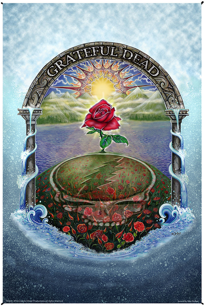 Grateful Dead Rose Garden Heady Art Print Tapestry 53x85