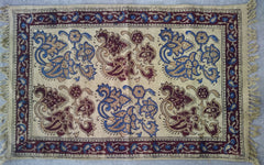 Ръчен щампован блок, растителна боя, памучен килим, постелка Dilijan 2' x 3'