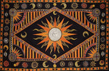 Celestial Tapestry Cotton Spread 102" x 70" Twin Orange