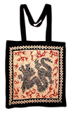 Oriental DragonTote Bag School Shopping 16 x 17 Tan