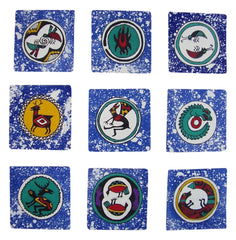 Authentic Cotton Batik Textile Art Packet American Indian 5" x 5" Multi Color