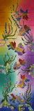 Authentic Cotton Batik Textile Art Tropical Fish 56" x 18" Multi Color