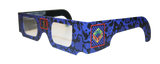 mini colgante de pared de algodón con estampado de lobo aullador en 3D que brilla en la oscuridad, 30 "x 45", azul con gafas 3D GRATIS