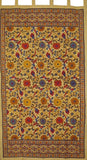 Sunflower Print Tab Top Curtain Drape Panel Cotton 44" x 88" Yellow