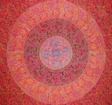 ستارة سانجانير بطباعة كتلة من القطن مقاس 46 بوصة × 88 بوصة باللون الأحمر
