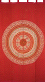 Mandala Tab Top Curtain Záves Panel Bavlna 50" x 90" červená