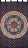 Panel Tirai Atas Tab Mandala Katun 50" x 90" Biru Laut