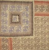 Wende-Bettbezug mit Paisley-Blockdruck, Baumwolle, 233 x 223 cm, passend für Full-Queen