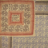 Paisley Block Print Reversible Duvet Cover Cotton  92" x 88" Fits Full-Queen