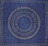 Dwustronna poszwa na kołdrę Dabu Block Print, bawełniana, 92 x 88 cali, pasuje do pełnej królowej