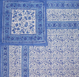 Copripiumino reversibile in cotone con stampa a blocchi Rajasthan, 92 x 88 pollici, per letto queen-size