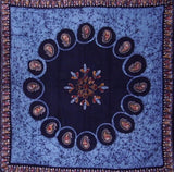 Capa de edredon reversível Batik autêntica de algodão 92" x 88" serve para Full-Queen