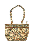 Block Printed Cotton Quilted Kalamkari Handbag 13 x 9