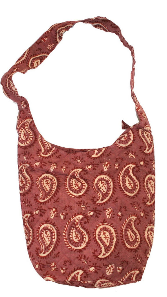 Block Printed Cotton Quilted Dabu Hobo Bag 14 x 14