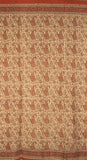 Rajasthan Paisley Block Print Curtain Drape Panel Cotton 46" x 88" Salmon